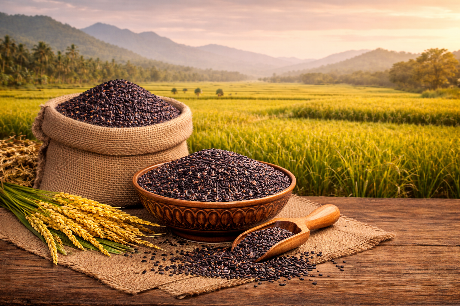 Premium Black Kavuni Rice and Corrugated Boxes